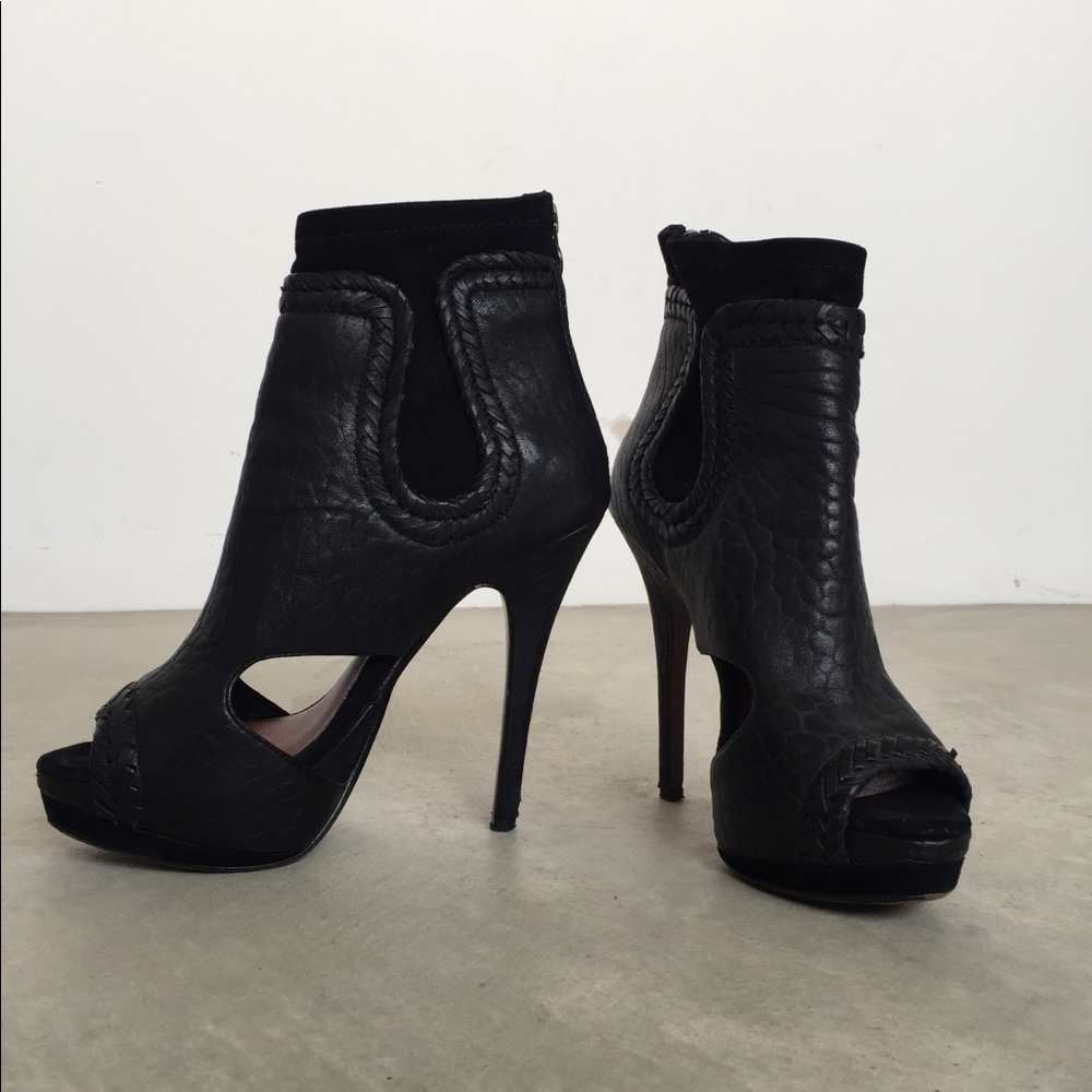 Max studio open toe booties